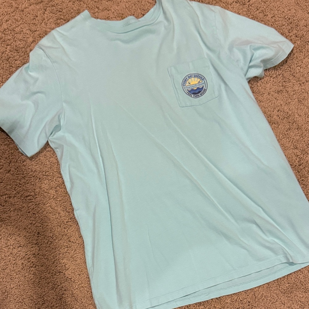 Vineyard Vines Seafoam Tee with Logo Patch
